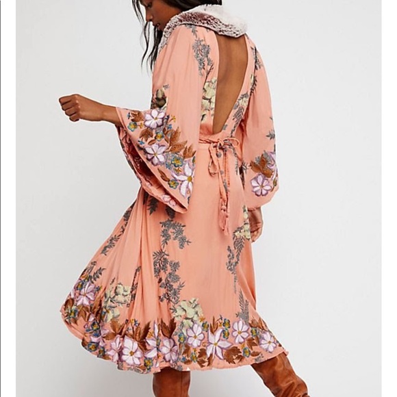 ISO Free People Cocktail Hour Dress in Peach. - Picture 2 of 3